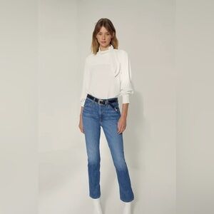 Aritzia Wilfred Trapeze Blouse White Womens Size Small Classic Clean Girl Beauty